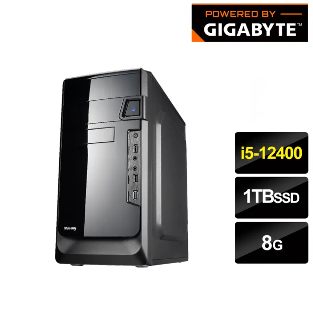 【技嘉平台】犀牛戰士i512230 六核影音文書機(i5-12400/B660/8G DDR4/1TB SSD/24X DVD)