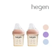 【hegen】金色奇蹟PPSU多功能方圓型寬口奶瓶150ml雙瓶組 共三色(嫣粉、漾紫、沁藍)