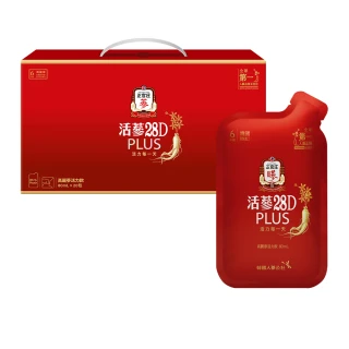 正官庄 活蔘28D PLUS 80mlx20包/盒 2盒(提把式禮盒 母親節禮盒)