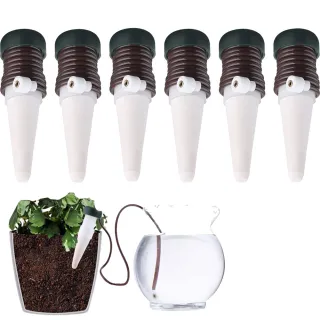 【AHOYE】引水式自動澆花器 6支入 滲水滴灌 盆栽 園藝 澆水器