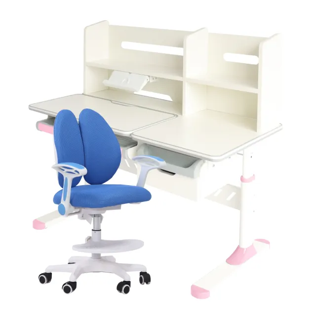 【E-home】粉紅GUCO古可兒童成長桌椅組(兒童書桌 升降桌 書桌)