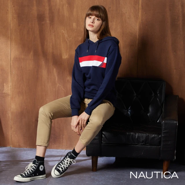 NAUTICA 女裝 俐落修身休閒褲(卡其)