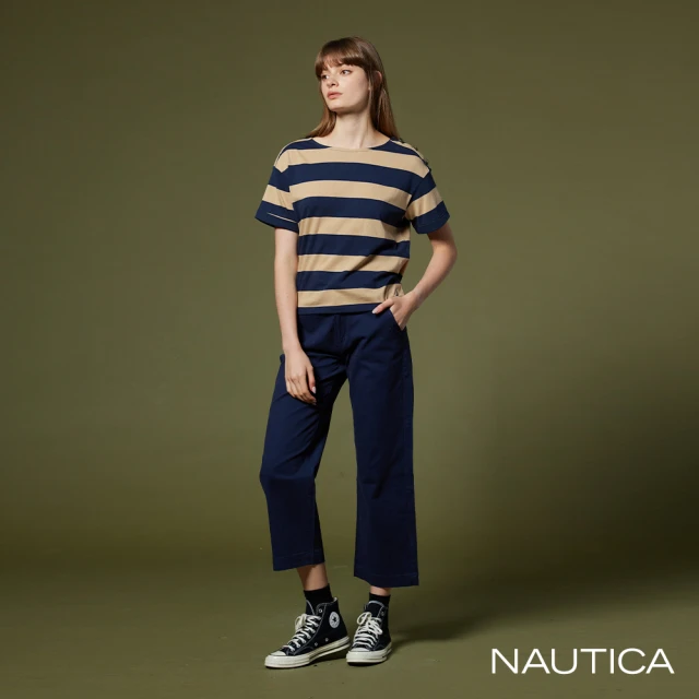 NAUTICA 女裝 經典百搭休閒褲(深藍)