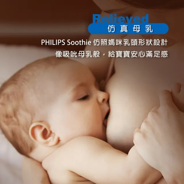 【Philips 飛利浦】美國香草奶嘴★超值組★（5號粉藍）3入+奶嘴蓋(現省$281元_醫療級矽膠X一體成型設計)
