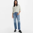【LEVIS 官方旗艦】女款 Wedgie高腰修身直筒牛仔長褲 / 淺藍破壞加工 / 及踝款 熱賣單品 34964-0205