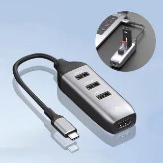 【ANTIAN】Type-C 四合一HUB轉接器 USB集線器 HDMI轉換器 Mac轉接頭