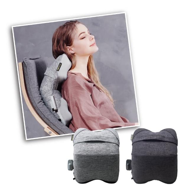 【日本ATEX官方旗艦店】Lourdes V 型溫感推揉按摩枕-雙入組AX-HCL348(兩色/3D仿生揉捏)