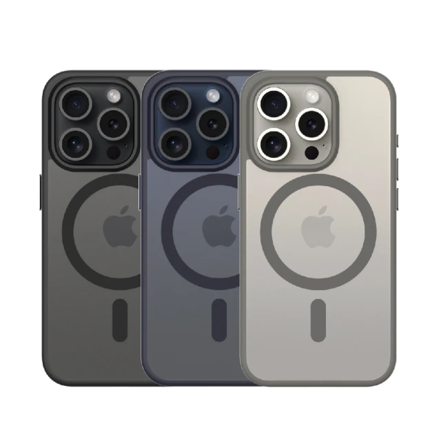 UNIU iPhone 15 Pro/15 Pro Max Dapper+PRO霧凝透光防摔殼 磁吸版 6.1/6.7吋