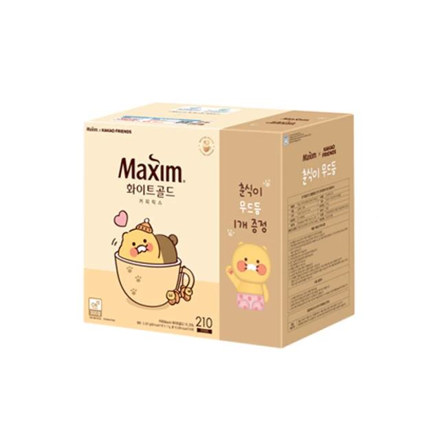 【Maxim】白摩卡經典三合一咖啡-贈 Kakao Friend 小夜燈(11.7gx210入)