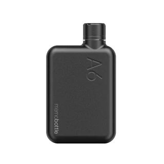 【北歐櫥窗】memobottle A6 不鏽鋼薄型輕旅水瓶(黑)