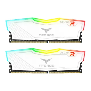 【Team 十銓】T-FORCE DELTA RGB 炫光 DDR4 3200 32GB 16Gx2 CL16 白色 桌上型超頻記憶體