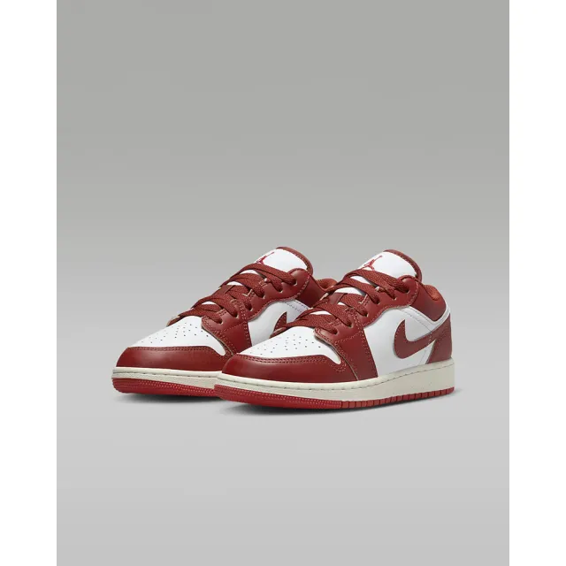 【NIKE 耐吉】休閒 籃球鞋 運動鞋 AIR JORDAN 1 LOW SE GS 男鞋 女鞋 大童 紅白(FJ3465160)