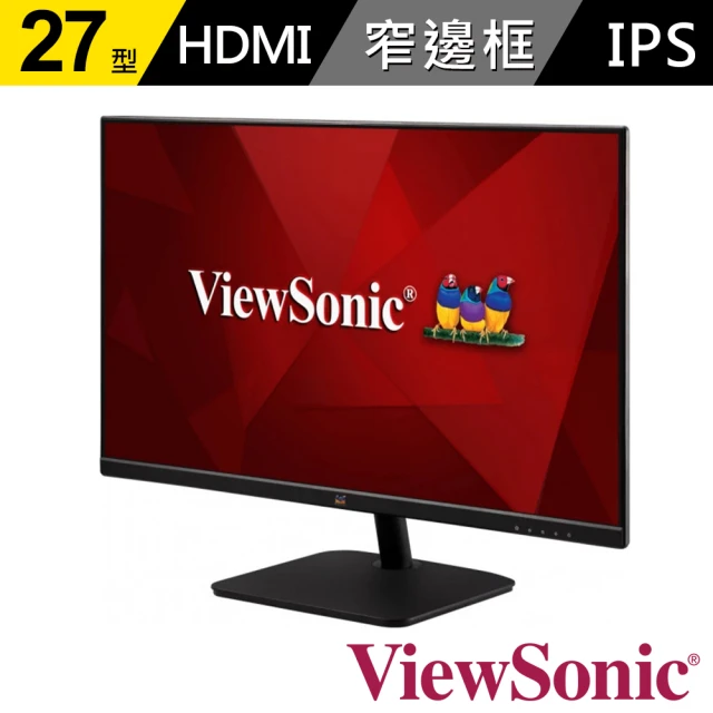 【ViewSonic 優派】VA2732-MHD  27型 IPS 75Hz 護眼電腦螢幕(104%sRGB/內建喇叭/4ms)