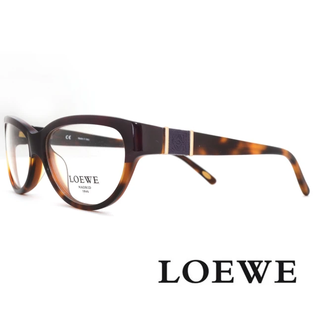LOEWE 羅威LOEWE 羅威 小清新LOGO款-微圓框光學眼鏡(琥珀 VLW755-0AEN)