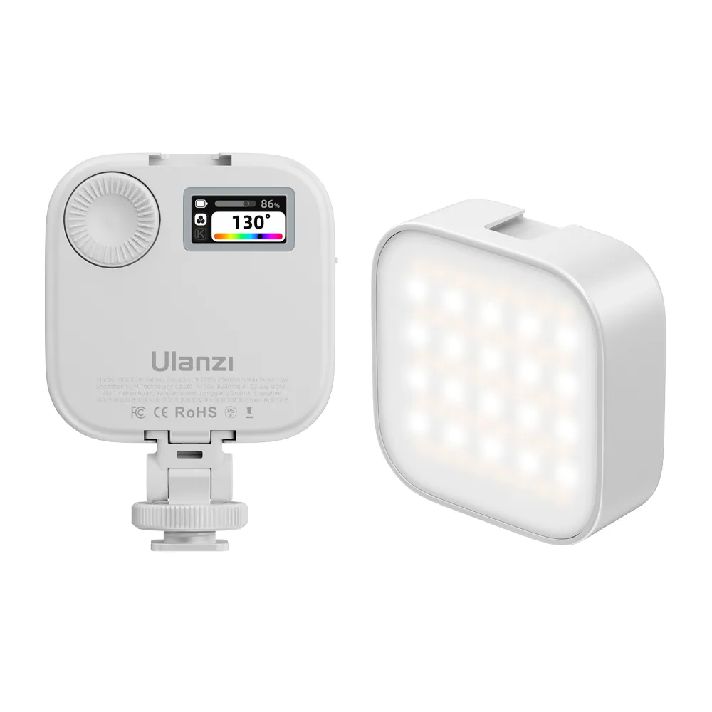 【ULANZI優籃子】U60 RGB 磁吸方塊補光燈 攝影燈 Type-C接口 附手機夾(白色)