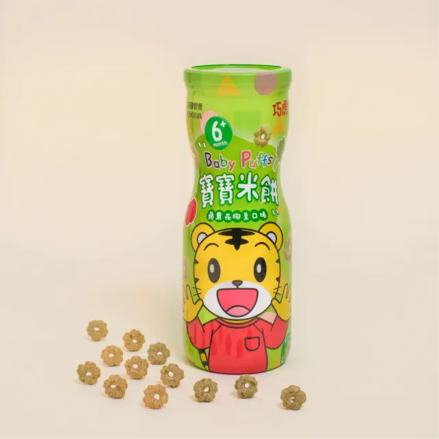 【寶寶共和國】京田製菓 巧虎寶寶罐裝米餅 45g/瓶(蘋果花椰菜/草莓/綜合莓果/副食品)