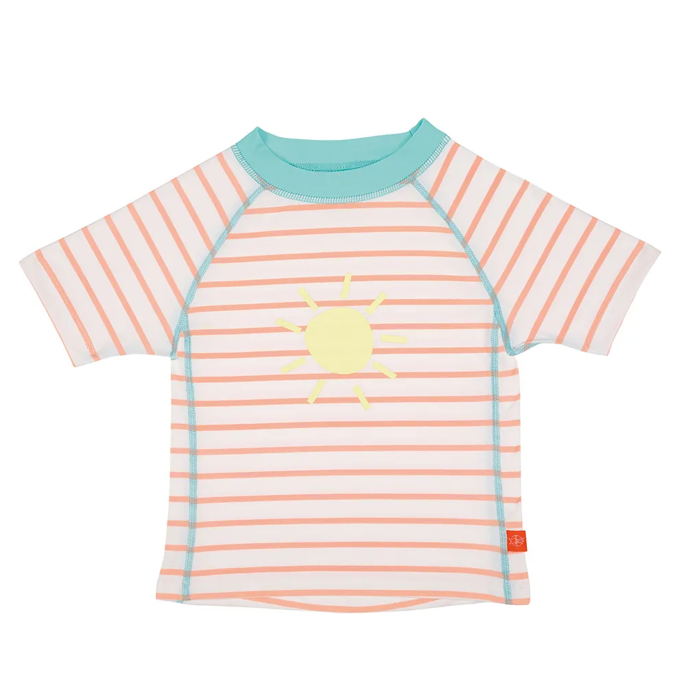 【德國Lassig】嬰幼兒抗UV短袖泳裝上衣-女-小太陽(12個月-36個月)