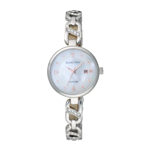 【Roven Dino 羅梵迪諾】美麗佳人時尚腕錶-銀X白(RD6103S-338W)