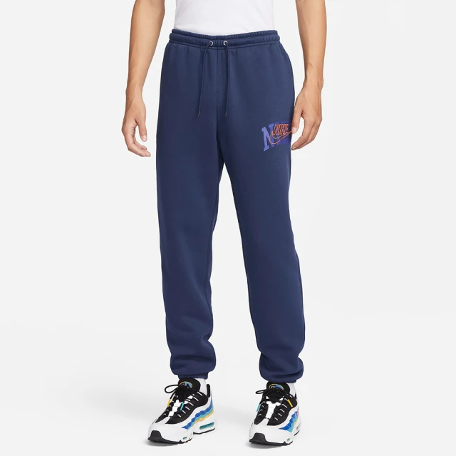 【NIKE 耐吉】長褲 男款 運動褲 刷毛 AS M NK CLUB BB CF PANT ARC 藍 FV4454-410