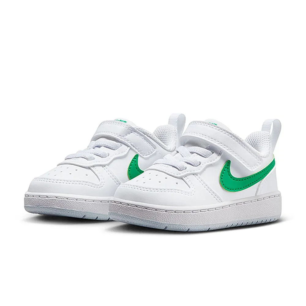 【NIKE 耐吉】運動鞋 童鞋 中童 兒童 魔鬼氈 COURT BOROUGH LOW RECRAFT PS 白綠 DV5457-109