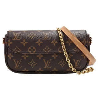 【Louis Vuitton 路易威登】M81911經典Wallet on Chain Ivy Monogram帆布磁釦肩/斜背包