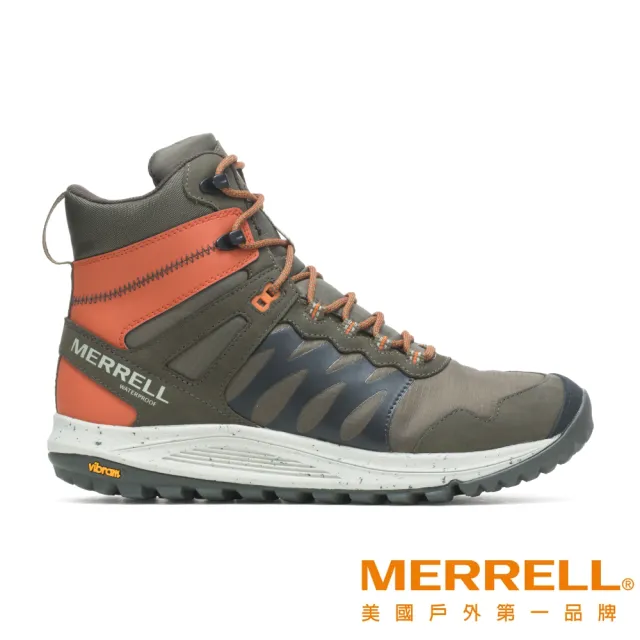 【MERRELL】NOVA SNEAKER BOOT WATERPROOF 防水登山雪靴 綠橘 男(ML066959)