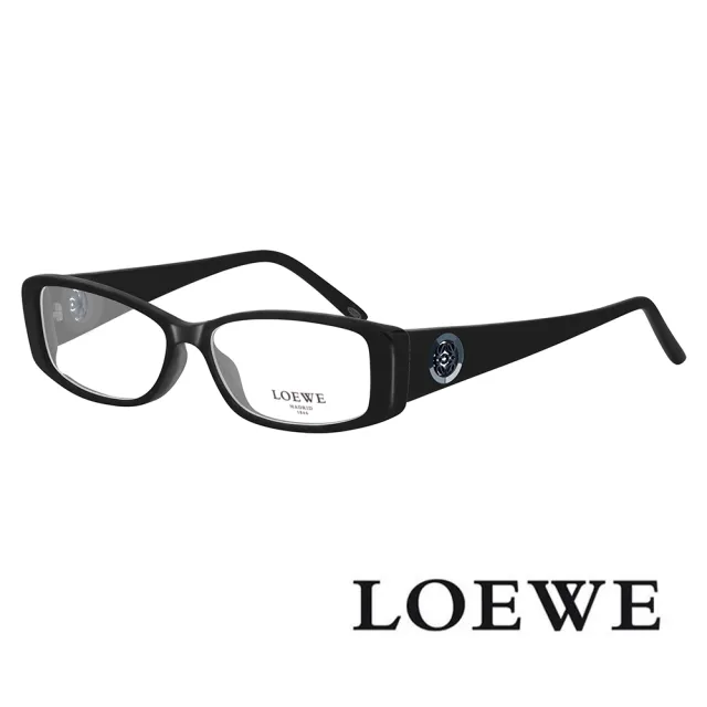 【LOEWE 羅威】日常精緻百搭方框 光學眼鏡(黑 VLW747-0700)