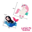 【UNICO】兒童可愛卡通全包布獨角獸+美人魚髮夾-2入(萬聖誕/聖誕/裝扮/拍照/慶生)