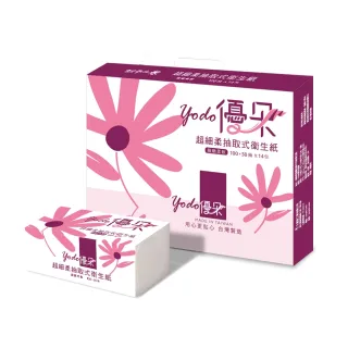 【Yodo優朵】超細柔抽取式花紋衛生紙150抽x84包/箱