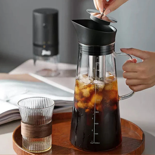 【好拾物】耐熱玻璃 冷泡茶壺 冷萃咖啡壺 咖啡壺(1500ML)