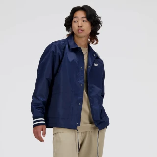 【NEW BALANCE】外套 男款 運動外套 教練外套 夾克 美規 藍 MJ41553NNY