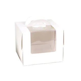 【COLOR ME】純白手提托盤蛋糕盒(8吋 蛋糕盒 蛋糕包裝 包裝盒 西點盒 開窗蛋糕盒 生日蛋糕盒 起司蛋糕盒)