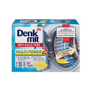 【德國原裝DM Denk mit】洗衣機槽汙垢清潔錠 60顆/盒 獨立包裝(滾筒式和直立式皆適用)