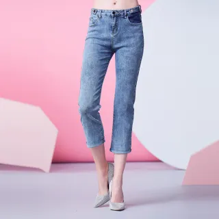 【GLORY21】速達-網路獨賣款-修身顯瘦直筒牛仔褲(藍色)
