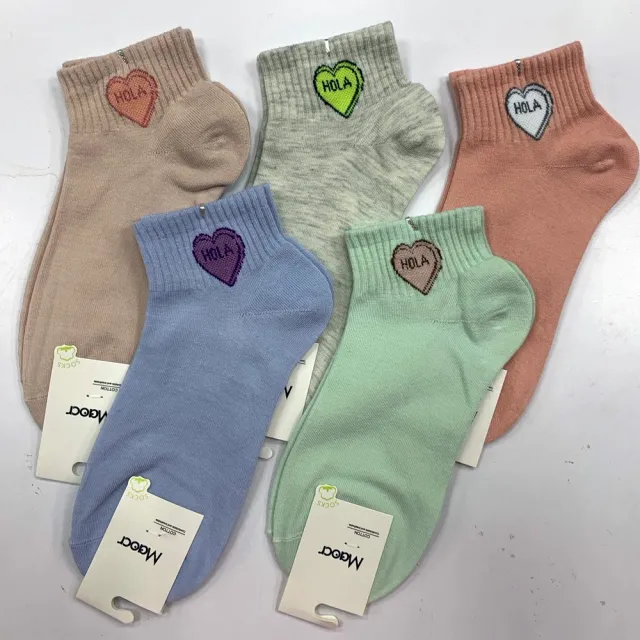 【Socks Form 襪子瘋】5雙組-日系棉質短襪(踝襪/棉襪/船型襪/女襪)