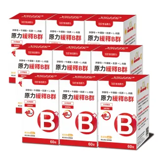 【悠活原力】原力綜合維生素B群 緩釋膜衣錠x9盒(60粒/瓶)