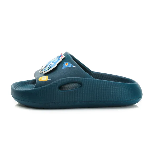 【POLI 波力】正版童鞋 波力 輕量拖鞋/輕量 好穿脫 台灣製 藍(POKS34096)