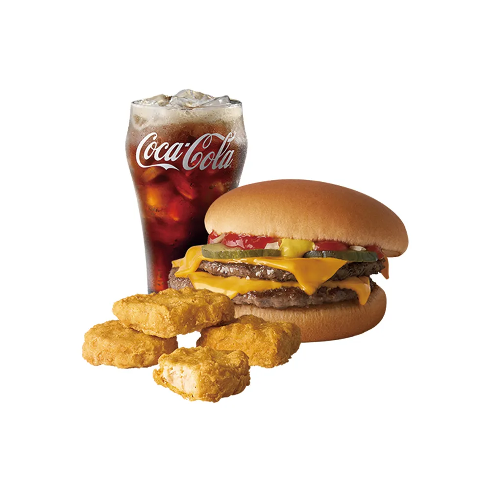 【麥當勞】雙層牛肉吉事堡+麥克鷄塊4塊+中杯可樂(好禮即享券)