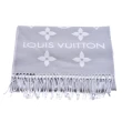 【Louis Vuitton 路易威登】M77727 經典SSENTIAL Monogram LOGO羊毛圍巾(淺灰色)