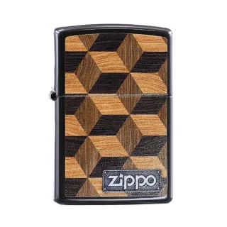 【Zippo官方直營】經典木紋方塊防風打火機(美國防風打火機)