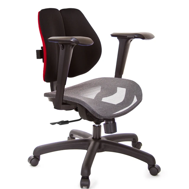 GXG 吉加吉 低雙背網座 摺疊升降扶手 電腦椅(TW-28