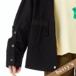 【betty’s 貝蒂思】蕾絲壓線連帽立領外套(黑色)