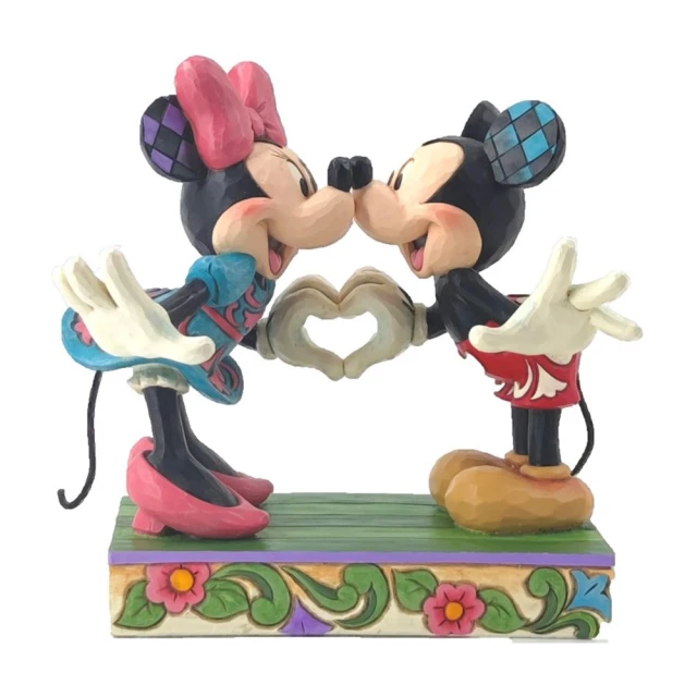 【Enesco】精品家飾 Disney 迪士尼 米奇和米妮愛的象徵居家擺飾