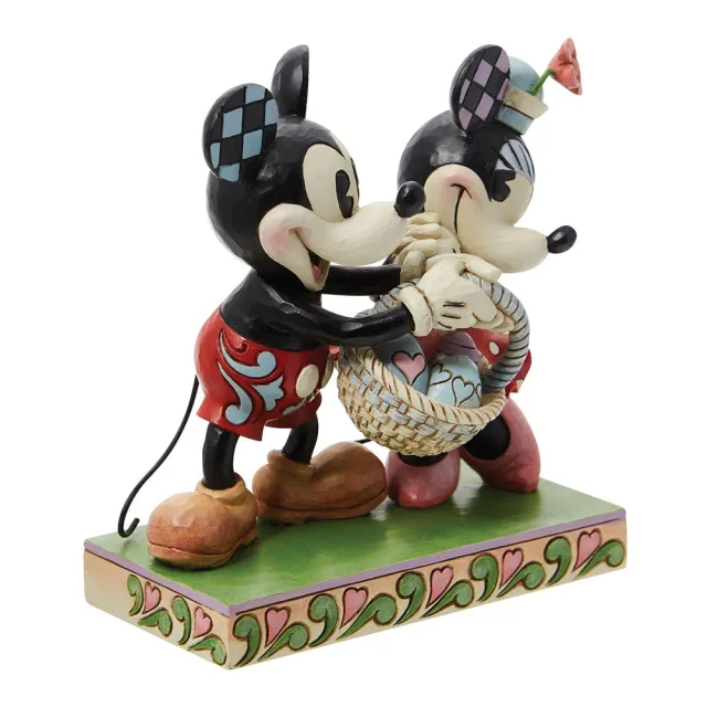【Enesco】精品家飾 Disney 迪士尼 米奇和米妮春暖花開復活節彩蛋居家擺飾