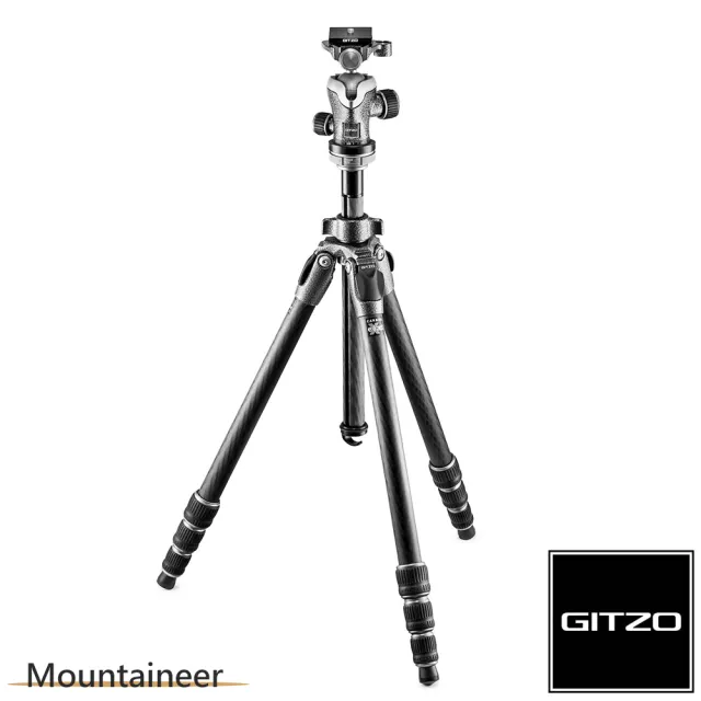 【gitzo 捷信】Mountaineer 碳纖維三腳架雲台套組1號4節 登山家系列 GK1542-82QD(公司貨)