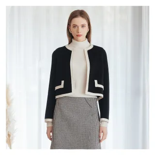 【JESSICA】出清品 簡約百搭撞色邊短版羊毛外套J35003
