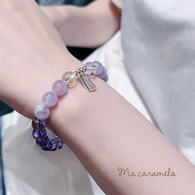 【焦糖小姐 Ms caramelo】紫水晶 薰衣草水晶(白水晶手鍊)