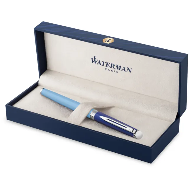 【WATERMAN】威迪文 雋雅系列 真彩 藍色銀夾 鋼珠筆