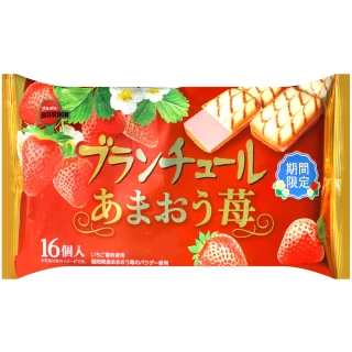 【Bourbon 北日本】草莓可可風味夾心餅家庭包(124.8g)