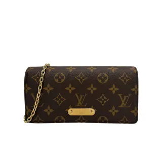 【Louis Vuitton 路易威登】Wallet On Chain Lily 鍊帶斜背包(M82509-棕)